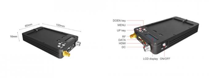 Mini transmisor inalámbrico video Cuerpo-gastado inalámbrico los hasta 20km del transmisor 1080P de HD COFDM