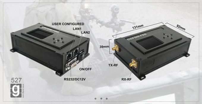 transmisor video inalámbrico de los hasta 50km COFDM con el transmisor-receptor de Ethernet de 2W RF bajar estado latente