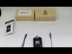 AKK Alpha16 Transmisor de vídeo inalámbrico 5.8G 16W FPV VTX 96CH para la transmisión de imágenes de drones RC
