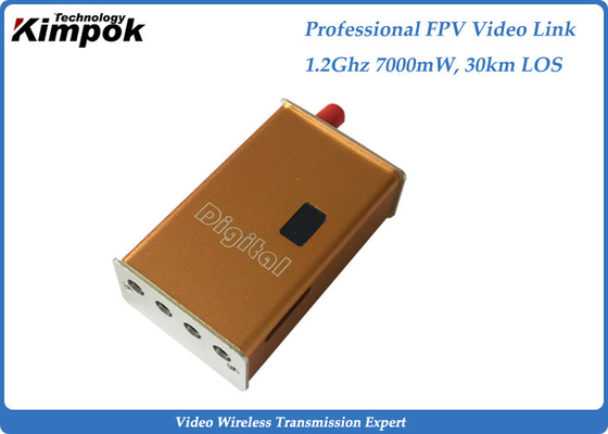 Transmisor de la gama larga FPV del LOS, 6000mW transmisor análogo inalámbrico 1.2Ghz