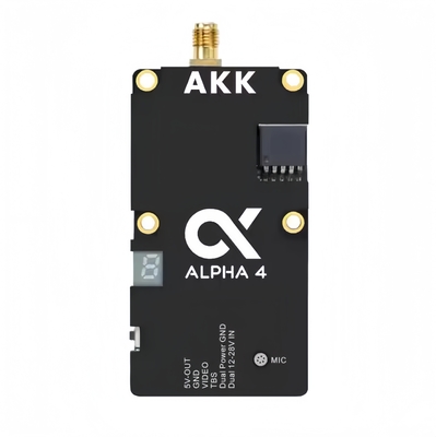 Transmisor de vídeo de drones AKK Alpha4 VTX 5.8G FPV 4W 8CH Transmisor de vídeo de ultrarrango largo