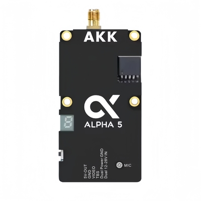 AKK Alpha5 VTX 5.8G 80CH 1w / 2w / 3w / 4w Transmisión de audio inteligente conmutable de energía de ultrarrango largo