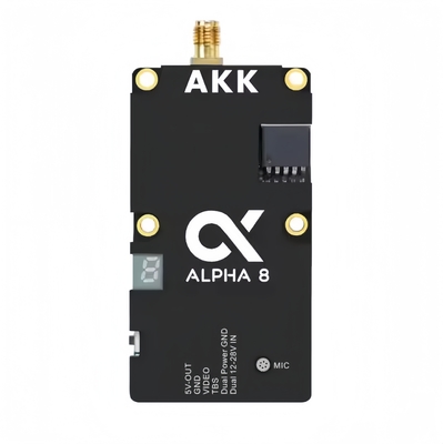 AKK 8W VTX Alpha8 Transmisor de video inalámbrico 80CH 5.8G 8W 5W 3W 1W Potencia Soporte Smart Audio