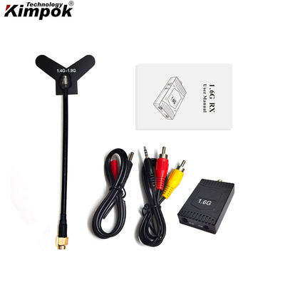 1.6G FPV VRX 1.6Ghz Transmisor de video de UAV analógico inalámbrico para la transmisión de imágenes de largo alcance con drones