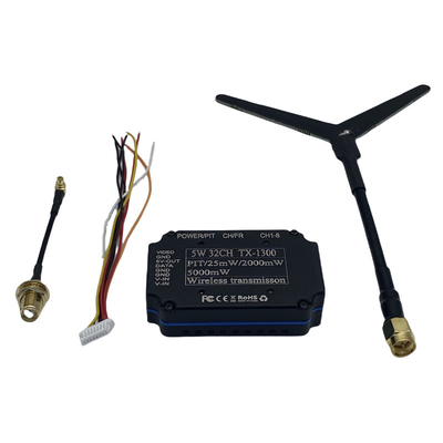 1.2G 1.3G 5W Transmisor de vídeo inalámbrico 32CH FPV VTX 25mW 2000mW 5000mW Enlace de vídeo