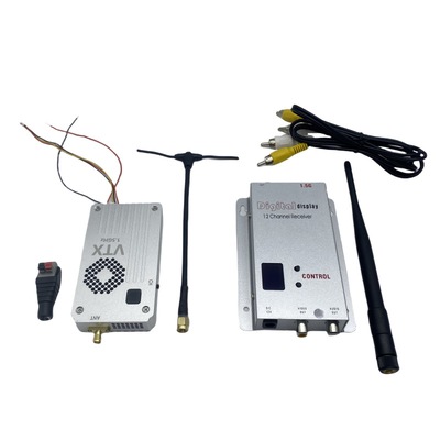 Transmisor y receptor de video inalámbrico FPV de 1.5G 5W, alcance de 20 km, VTX VRX RC Racing