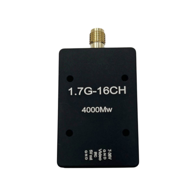 Transmisor de video analógico FPV de 1.7 GHz y 4W con VTX inalámbrico de largo alcance para TX de video UAV