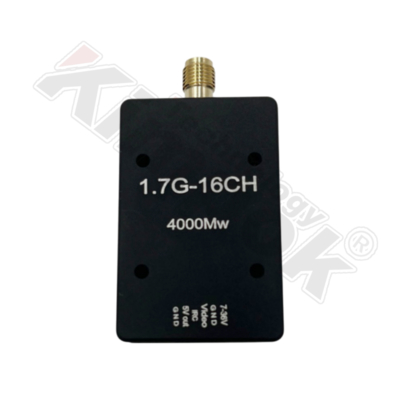 Transmisor de video analógico FPV de 1.7 GHz y 4W con VTX inalámbrico de largo alcance para TX de video UAV
