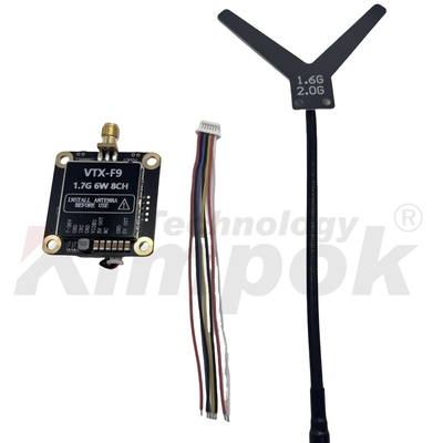 Transmisor de video inalámbrico 1.7G VTX 1.9G VTX 6W, transmisión de imagen de larga distancia de 20 km