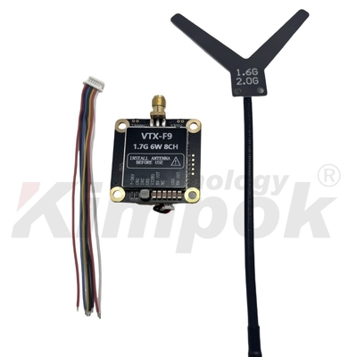 Transmisor y receptor de video inalámbrico de 1.7G 6W 8CH Soporte IRC Tramp 1.7G VTX VRX